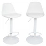 Tabourets de bar lot de 2 - mipan - chaises de bar avec repose - r�glable en hauteur - pieds pivotant ...