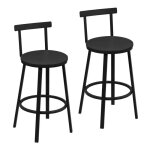 Tabouret de bar lot de 2 - woltu tabouret haut - métal et mdf - noir w0att0912 - 2 Tabouret de bar lot de 2 - woltu tabouret haut - métal et mdf - noir w0att0912 - 2