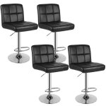 Hamlody tabourets de bar lot de 4 - rglable en hauteur - chaises de bar avec repose - pieds - pivotant ...