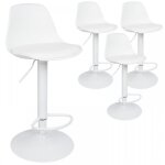 Tabourets de bar lot de 4 - mipan - chaises de bar avec repose - r�glable en hauteur - pieds pivotant ...