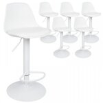 Tabourets de bar lot de 6 - mipan - chaises de bar avec repose - r�glable en hauteur - pieds pivotant ...