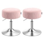 Vasagle tabouret de bar pour coiffeuse lot de 2 r�glables en hauteur pivotants � 360 degr�s en pu coussin ...