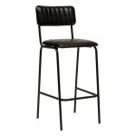 Chaise de bar dario cuir noir - atmosphera createur dinterieur Chaise de bar dario cuir noir - atmosphera createur dinterieur