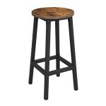 Tabouret de bar - tabouret cuisine avec repose - pieds - chaise de bar - � 32 � h 65 cm - charge 100 ...