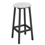 Tabouret de bar - tabouret cuisine avec repose - pieds - chaise de bar - � 32 � h 65 cm - charge 100 ...
