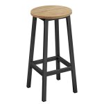 Tabouret de bar - tabouret cuisine avec repose - pieds - chaise de bar - � 32 � h 65 cm - charge 100 ...