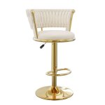 Tabouret de bar avec dossier tiss� et repose - pieds - vivolilv - tabouret de bar reglables en hauteur ...