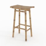 Tabouret de bar ext�rieur en bambou 74 cm - vadella - rendez - vous d�co