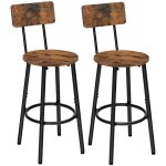 Tabouret de bar - hoobro - ebf32by01 - ergonomique - style industriel - lot de 2
