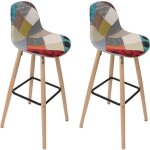 Patchwork - lot de 2 tabourets de bar scandinave Patchwork - lot de 2 tabourets de bar scandinave
