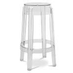 Tabouret de bar victoire - 65cm - design transparent transparent
