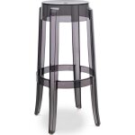 Tabouret de bar victoire - 75cm - design transparent gris clair