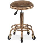 Tabouret bar vintage roulettes 360 pivotant rglable hauteur 50 - 64cm coiffure atelier bar