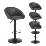 Tabouret bar woltu - lot de 4 - tabouret cuisine pivotante - similicuir vintage - hauteur r�glable - ...