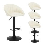 Tabouret bar woltu - lot de 4 - tabouret cuisine pivotante - similicuir vintage - hauteur r�glable - ...