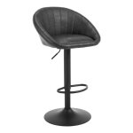 Tabouret bar woltu - tabouret cuisine pivotante - similicuir vintage - hauteur r�glable - anthracite ...