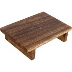 Tabouret en bois vintage repose - pieds portable mini tabouret pour salon chambre salle de bain