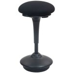 Tabouret de bureau debout - homcom - rglable en hauteur 70 - 90 cm - sige bascule  360 - large socle ...