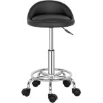 Tabouret coiffeuse tabouret rond avec dossier tabouret  roulettes rotation  360hauteur rglable - ...