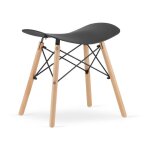 Tabouret - corfu - noir - polypropyl�ne - bois de h�tre - 465 cm de hauteur