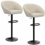 Tabouret debar reglables en hauteur cuisine - vivolilv - avec repose - pieds - lot de 2 chaise de bar ...