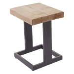 Tabouret de fleurs hwc - a15 bois massif de sapin rustique 48x36x32cm