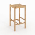 Tabouret pour lot central 65 cm en tressage et bois - kepler - rendez - vous dco