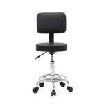 Tabouret de loisirs - alightup - avec roulettes - réglable en hauteur - pivotant à 360° - cuir pu - noir ... Tabouret de loisirs - alightup - avec roulettes - réglable en hauteur - pivotant à 360° - cuir pu - noir ...