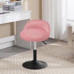 Tabouret maquillage - woltu tabouret bar pivotant velours - hauteur réglable - rose Tabouret maquillage - woltu tabouret bar pivotant velours - hauteur réglable - rose