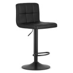 Tabouret - oskar - prot - co - cuir noir - hauteur rglable - design contemporain