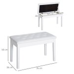 Tabouret de piano banc de piano de style rustique avec espace de rangement en bois caoutchouté et cuir ... Tabouret de piano banc de piano de style rustique avec espace de rangement en bois caoutchouté et cuir ...