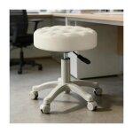 Tabouret pivotant sans dossier ? fianao ? si�ge 30cm r�glage en hauteur rotation 360� roulettes similicuir ...
