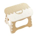 Tabouret pliable en plastique pour enfants et adultes outil portable pour activit�s de plein air (beige) ...