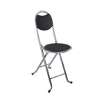 Tabouret pliant - 7h seven house - eleonor - noir - 32x36x73. 5cm - acier