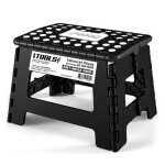 Tabouret pliant noir 22cm marchepied pied pliable bm tools bmt - mp22 - noir - 150kg capacit� l�ger et ...