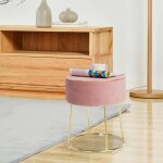 Tabouret pouf rond - relax4life - base en mtal stable - patins antidrapants - repose - pied rembourr ...