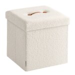 Tabouret de rangement 38 x 38 x 38 cm capacit de charge jusqu? 300 kg pour salon chambre couloir blanc ...