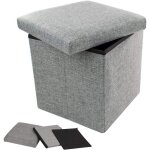 Tabouret de rangement pliable hxlxp: 30 x 30 x 30 cm bo�te de rangement avec couvercle avec rangement ...