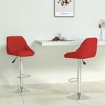 Meilleures tabourets r�glable en hauteur dassise tabourets de bar lot de 2 rouge bordeaux similicuir ...