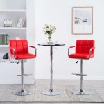 Meilleures tabourets r�glable en hauteur dassise tabourets de bar lot de 2 rouge similicuir ssd25213574 ...