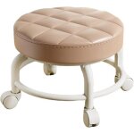 Tabouret roulant m�canicien 25x25x20cm si�ge bas ergonomique round atelier garage mobile coussin kaki ...