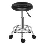 Tabouret  roulettes tabouret de travail pivotant hauteur rglable 33 x 33 x 61cm noir