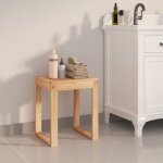 Tabouret de salle de bain 40x30x46 cm bois massif de noyer