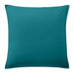 Taie d?oreiller 65x65 cm percale de coton bleu canard