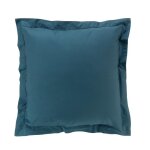 Taie doreiller carre - 63 x 63 cm - percale - 78 fils - uni - bleu