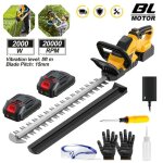 Taille haie batterie 21v sans fil - taille haie electrique double lame 51cm moteur 500w 1500rpm affichage ...