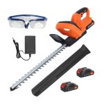 Taille - haie �lectrique sans fil 21 v 800wcoupe - herbe �lectrique portatif avec 2 batteries rechargeables ...