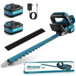 Taille - haies �lectrique sans fil rinoxar trimcut pro - moteur brushless 600w - double batterie 21v ...