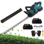 Taille - haies sans fil - avec 2 batterie - 52 cm double lame - 1200rpm - 10 batteries de 1500 mah - ...