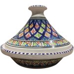 Tajine bakir royale color fait main tunisien ? tajine traditionnel pour cuisson au four ? cramique ...